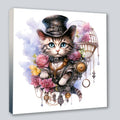 Wandbild Katzenkinder 4 Steampunk Kunstdruck auf Leinwand | Wandbild Galerie