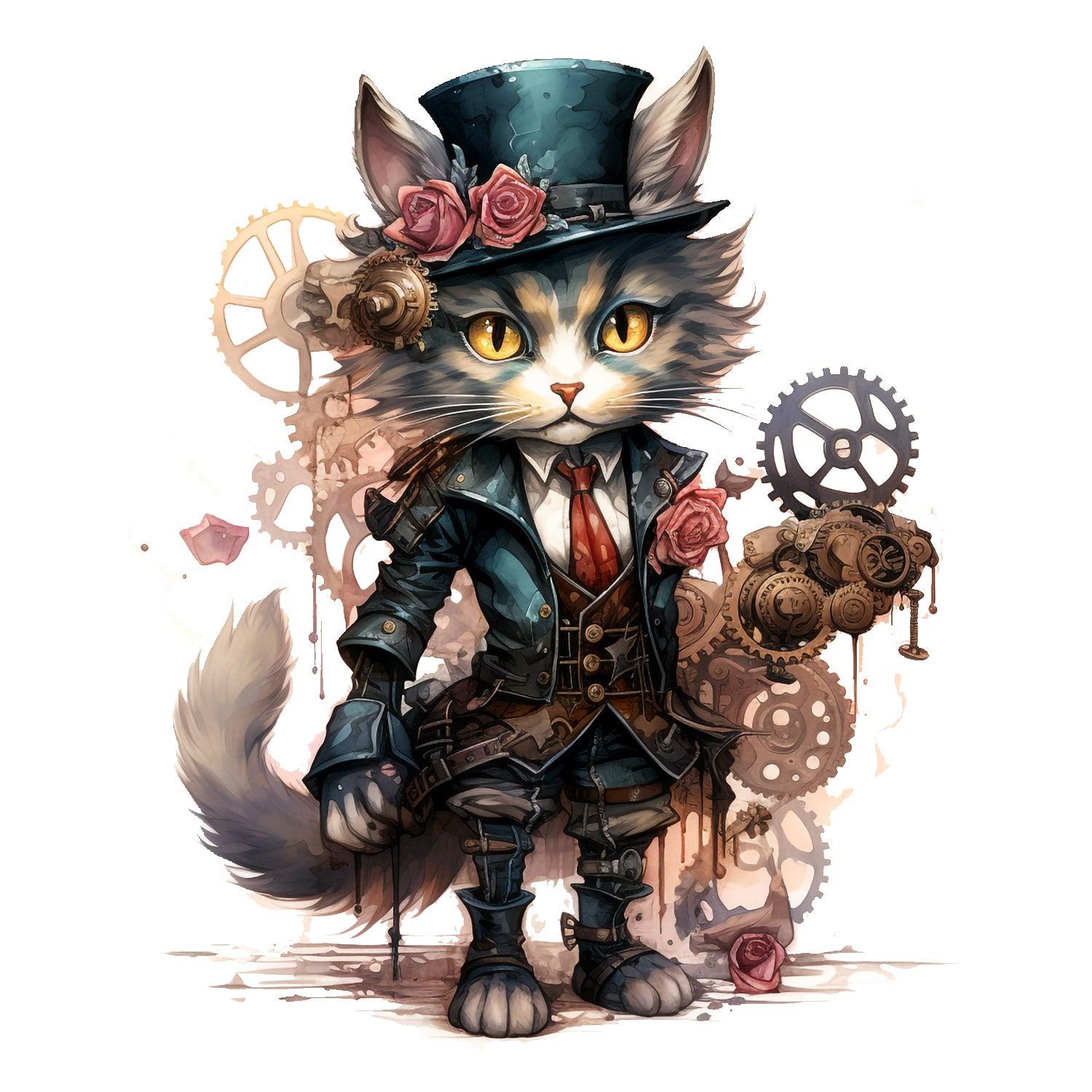 steampunkcat_5_Kopie - Wandbild Galerie