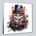 Wandbild Katzenkinder 7 Steampunk Kunstdruck auf Leinwand | Wandbild Galerie
