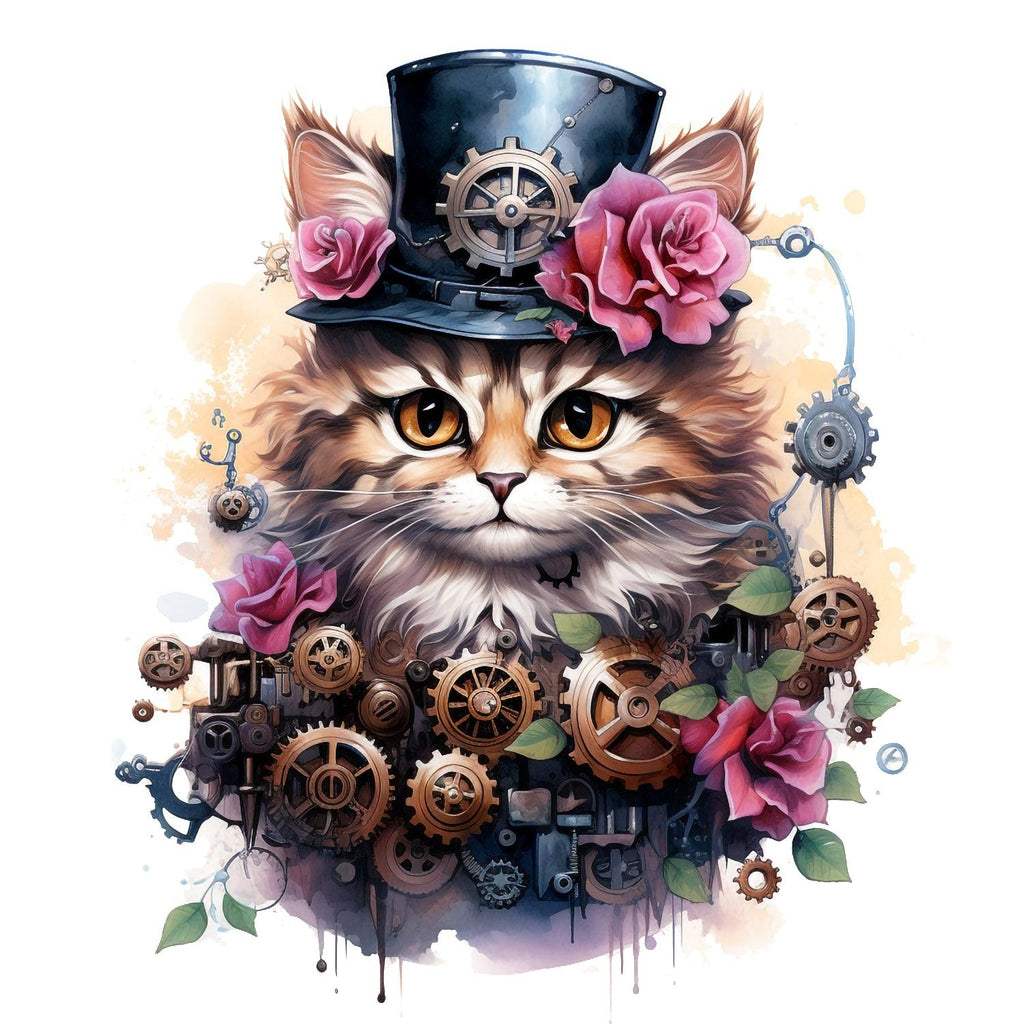 steampunkcat_7_Kopie_73658b4c-0506-4ee4-9000-4783695926e6 - Wandbild Galerie
