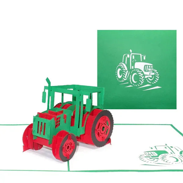 Pop Up Karte "Traktor" 3D Geburtstagskarte Trecker, Einladung Kindergeburtstag | Wandbild Galerie