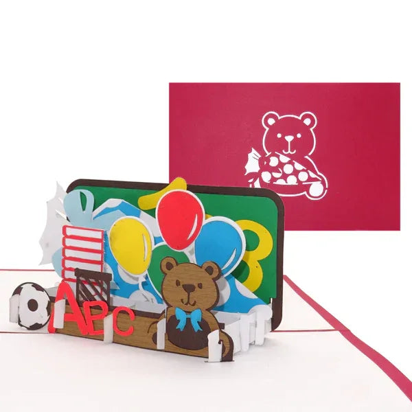 Pop Up Karte "Einschulung" Glückwunschkarte & Geschenkidee zum ersten Schultag | Wandbild Galerie